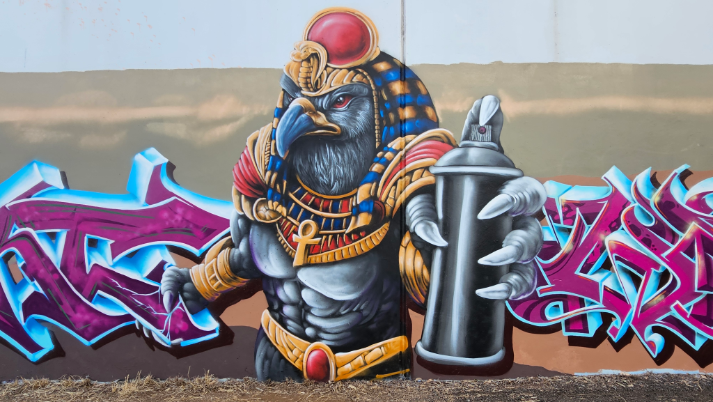 20260429_125843 M5 graffiti character painted by Sydney graffiti artists