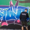 anti graffiti mural artist painting in Sutherland, Sydney